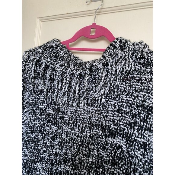 Drapers and Damons Sz 1X Chunky Open Front Fringe Sweater Vest Coastal Grandma - Picture 6 of 10